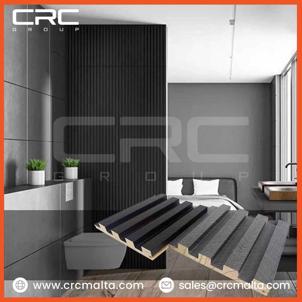 PVC Finish Grating Solid Wooden Fluted Panel